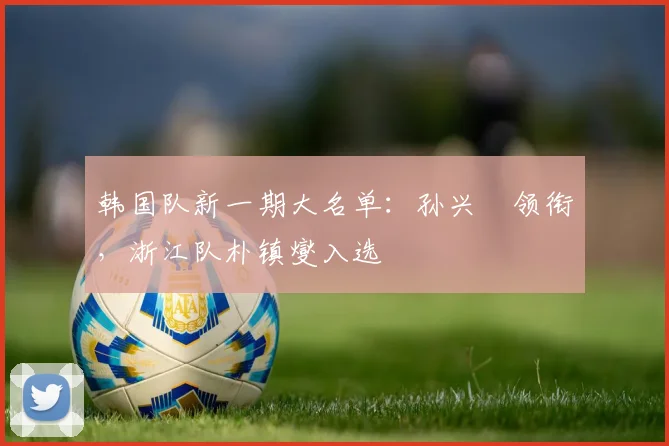 韩国队新一期大名单：孙兴慜领衔，浙江队朴镇燮入选